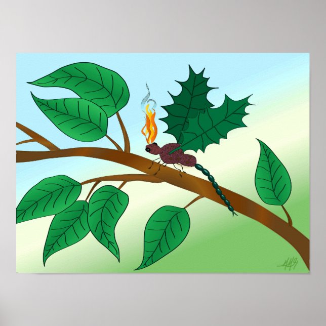 Póster Mirando insectos de vidrio - vuelo de Snapdragon (Frente)