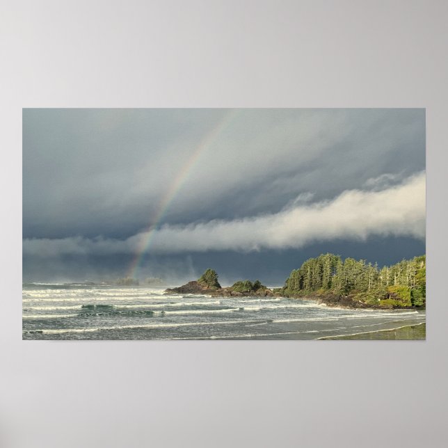 Póster Mirando tormentas en Tofino Columbia Británica (Frente)