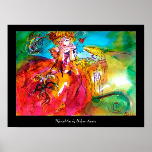 Póster MIRANDOLINA  / Máscaras del Carnaval de Venecia (Frente)