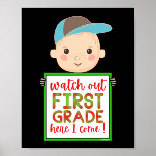 Póster MIREN A PRIMER GRADO AQUÍ ME VOY gracioso lindo