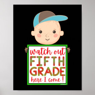 Póster MIREN A QUINTO GRADO AQUÍ ME VOY gracioso lindo