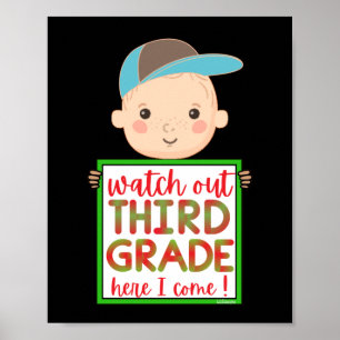 Póster MIREN A TERCER GRADO AQUÍ ME VOY gracioso lindo