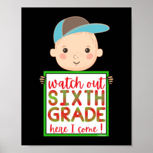 Póster MIREN EL SEXTO GRADO AQUÍ ME VOY gracioso lindo