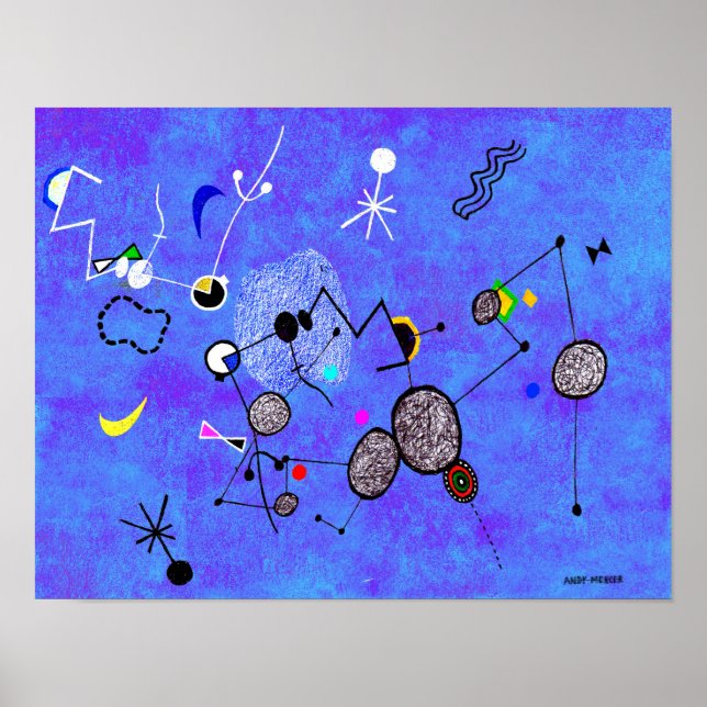 Póster Miro azul (Frente)