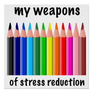 Póster Mis armas de reducción del estrés para coloristas