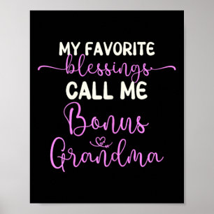 Póster Mis Bendiciones Favoritas Me Llaman Abuela Bono