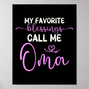 Póster Mis bendiciones favoritas me llaman de la abuela d