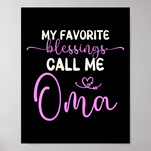 Póster Mis bendiciones favoritas me llaman de la abuela d (Frente)