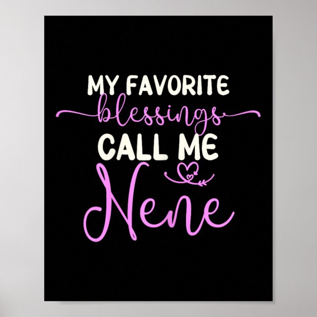Póster Mis bendiciones favoritas me llaman "Madre Nene" (Frente)
