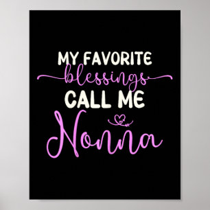 Póster Mis bendiciones favoritas me llaman Madre Nonna