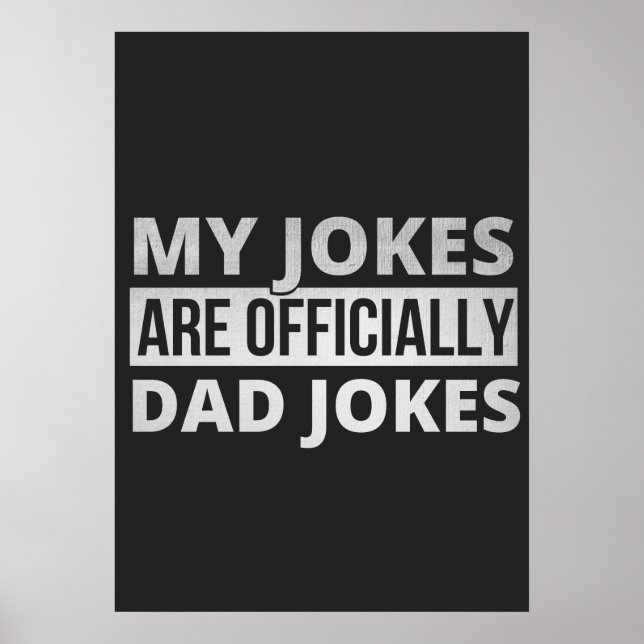 Póster mis chistes son chistes de papá (Frente)