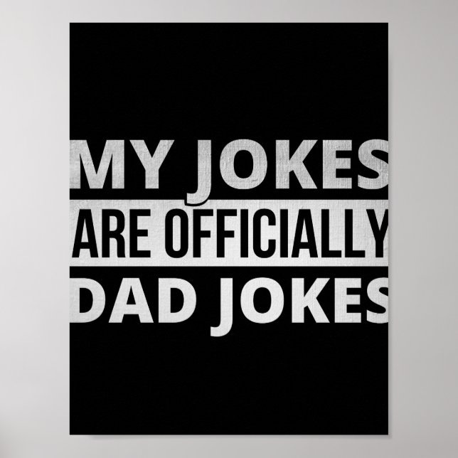 Póster mis chistes son chistes de papá (Frente)
