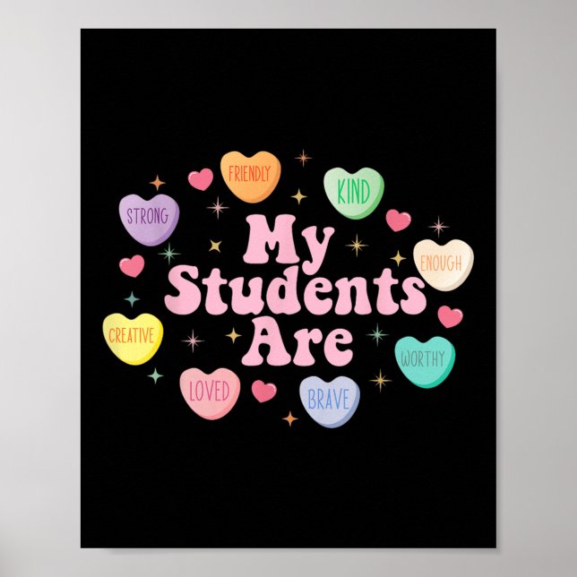 Póster Mis estudiantes son lo suficientemente amigables D (Frente)