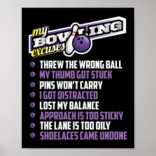 Póster Mis excusas de bolos (Frente)