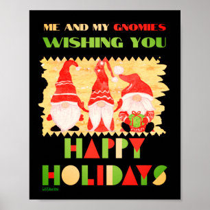 PÓSTER MIS GNOMÍFICAS Y YO QUERÉIS FELICES VACACIONES.