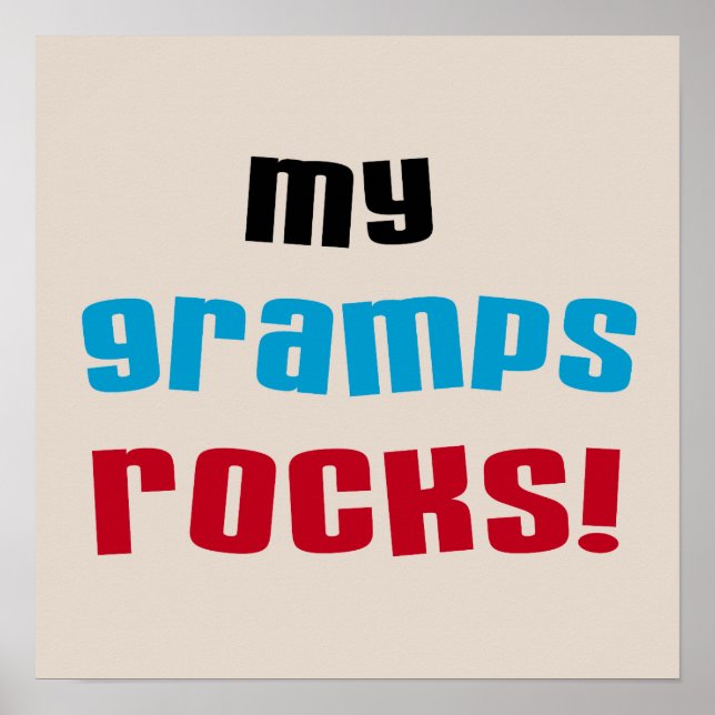 Póster Mis Gramps Rocks camisetas y regalos (Frente)
