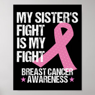 Póster Mis Hermanas Luchan Contra El Cáncer De Mama