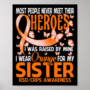 Póster Mis Héroes, Llevo Naranja Para Mi Hermana Rsd Crps
