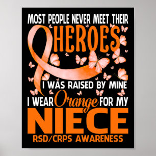 Póster Mis Héroes Llevo Naranja Para Mi Niña Rsd Crps Awa