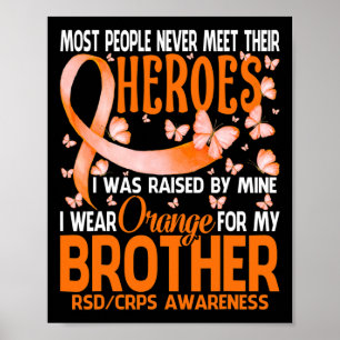 Póster Mis Héroes Llevo Naranja Para Mis Hermanos Rsd Crp