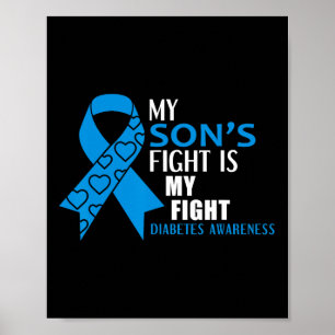 Póster Mis Hijos Pelean Es Mi Lucha Contra La Diabetes Ti