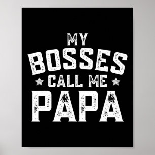 Póster Mis jefes me llaman papá Famoso abuelo Padres Día 