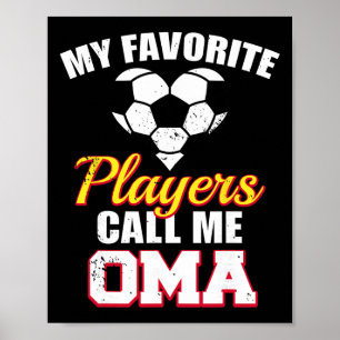Póster Mis jugadores favoritos me llaman Oma divertido fú