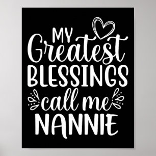 Póster Mis mejores bendiciones me llaman Nannie abuela G