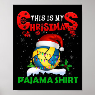 Póster Mis Navidades Pajama Cute Xmas Encende Santa Volle