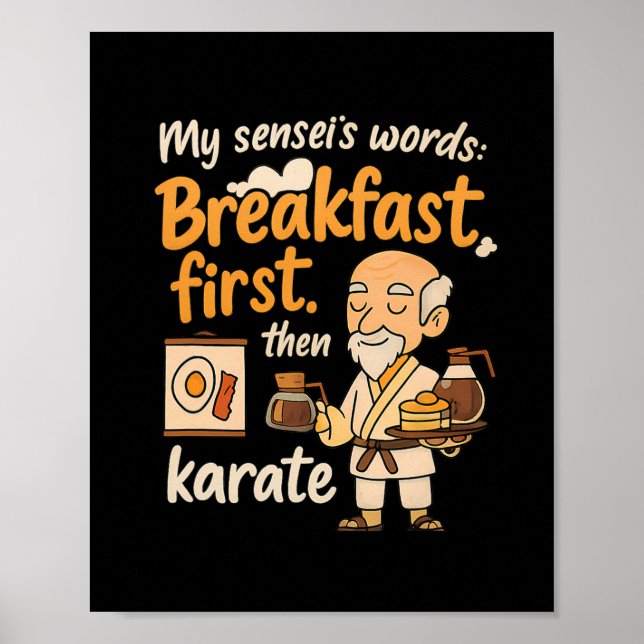 Póster Mis palabras de Sensei: Desayuno primero y luego K (Frente)