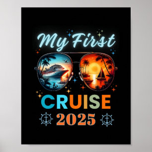 Póster Mis Primeras Vacaciones en Crucero 2025 Viaje Fami