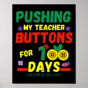 Póster Mis profesores Botones 100 días Diversión School 2