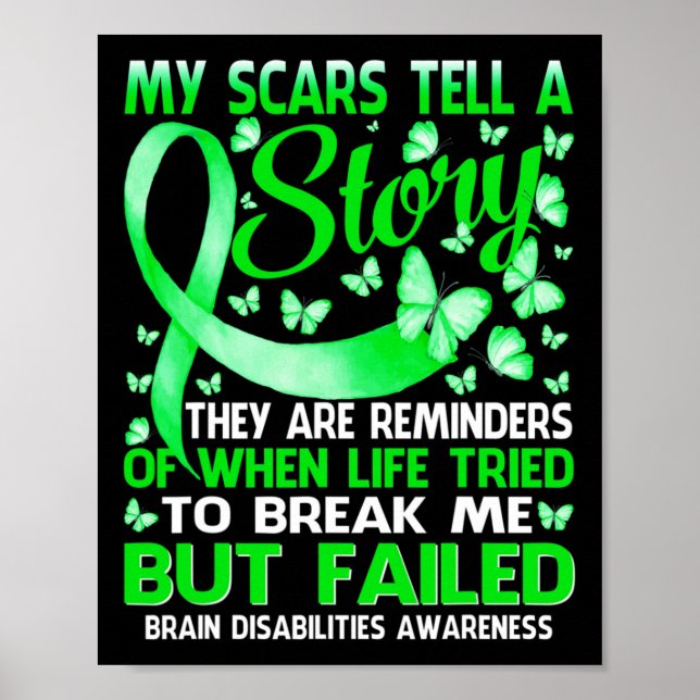 Póster Mis Scars Cuentan Una Historia De Conciencia Sobre (Frente)