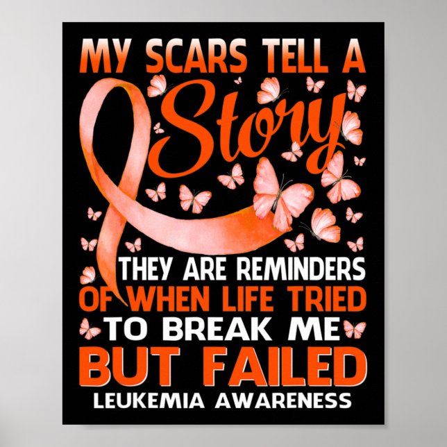 Póster Mis Scars Cuentan Una Historia De Leucemia Sensibi (Frente)