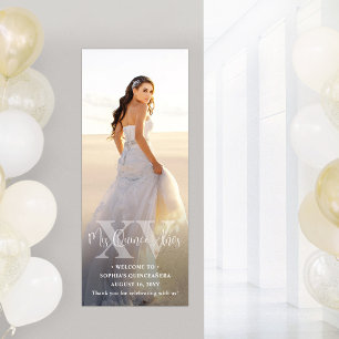 Póster Mis XV Años Chic Superposición de Foto Quinceañera