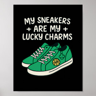 Póster Mis Zapatillas Son Mis Encantos de la Suerte Gráfi
