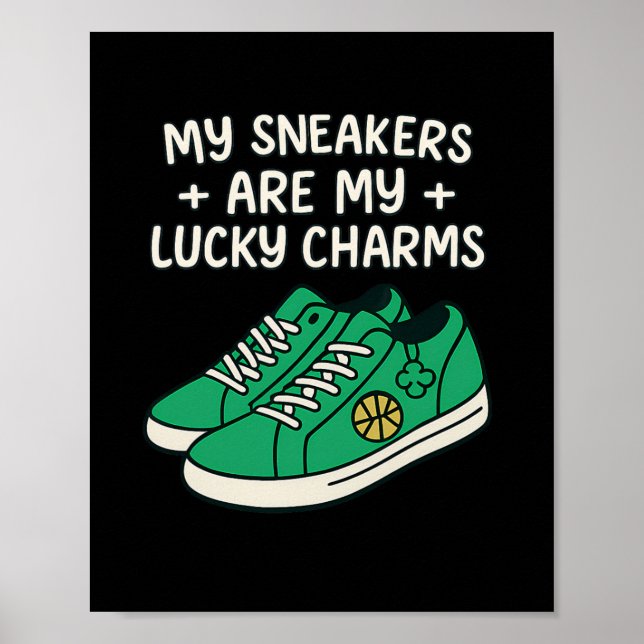 Póster Mis Zapatillas Son Mis Encantos de la Suerte Gráfi (Frente)
