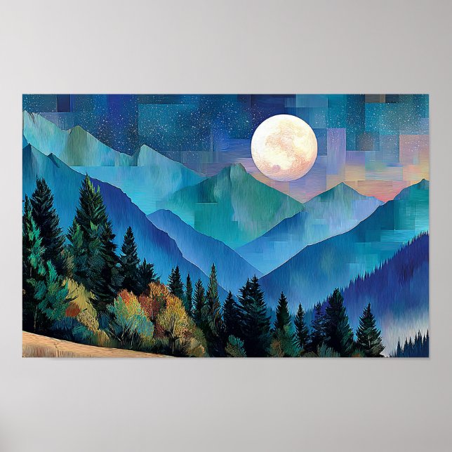 Póster Misericordia en el cielo nocturno (Frente)