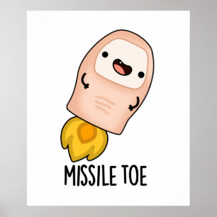 Póster Misil Toe Cute Mistletoe Pun