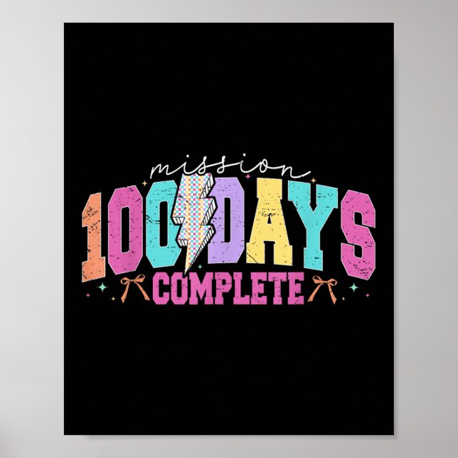 Póster Misión 100 Días Completar Diversos 100 Días De Esc (Frente)