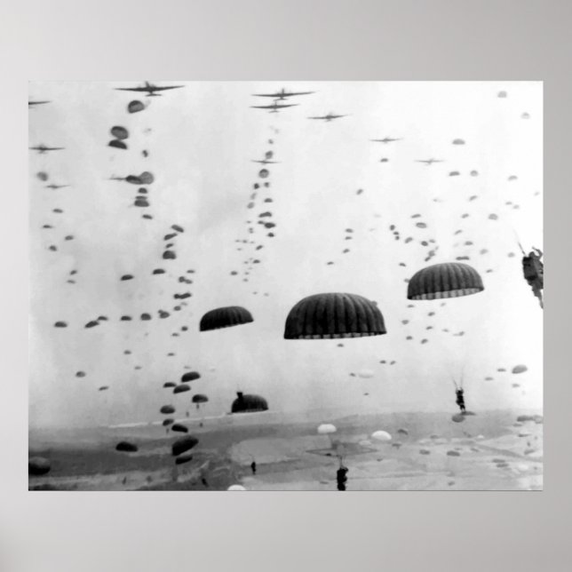 Póster Misión Aérea durante la pintura de la Segunda Guer (Frente)