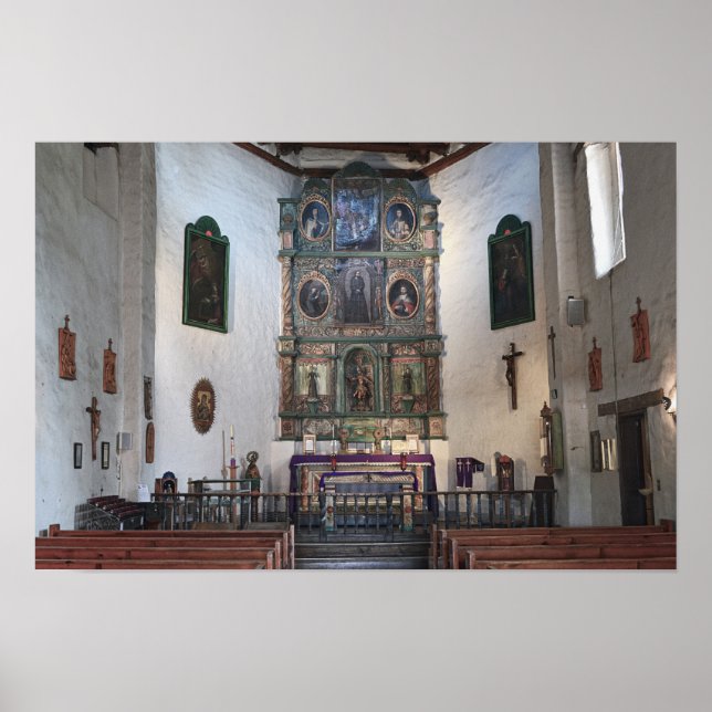 Póster Misión Altar de San Miguel, Santa Fe (Frente)