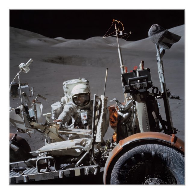 Póster Misión de alunizaje de la NASA Apolo 17, 1972 (Anverso)