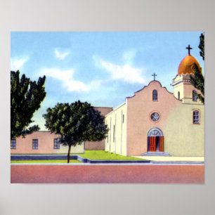 Póster Misión de El Paso Tejas Ysleta