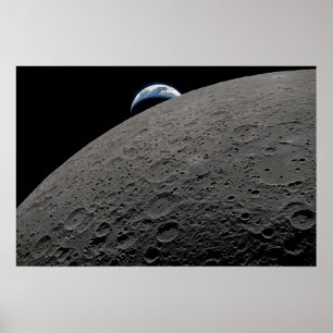 Póster Misión de la nave espacial Orión puesta de tierra