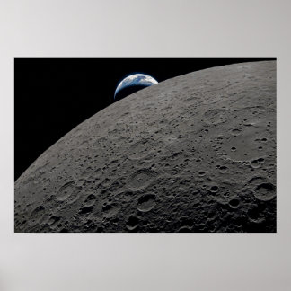 Póster Misión de la nave espacial Orión puesta de tierra