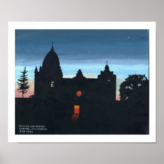 Póster Misión de San Carlos, Carmel, California