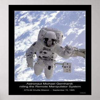 Póster Misión de transporte aéreo Astronauta Gernhardt-ST