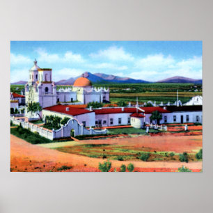 Póster Misión de Tucson Arizona San Javier