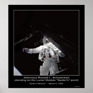Póster Misión del Astronauta Russell L. Schweickart Apoll